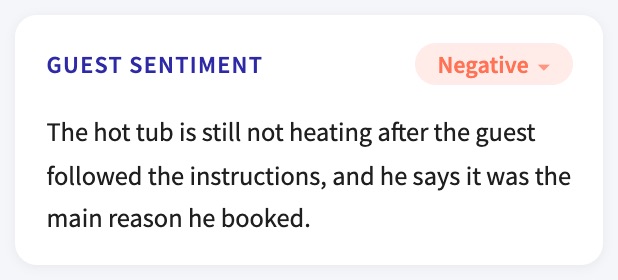 A negative guest, with the reason