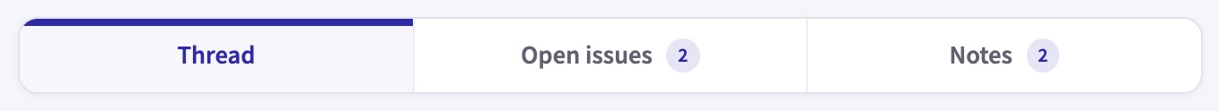 The three conversation tabs