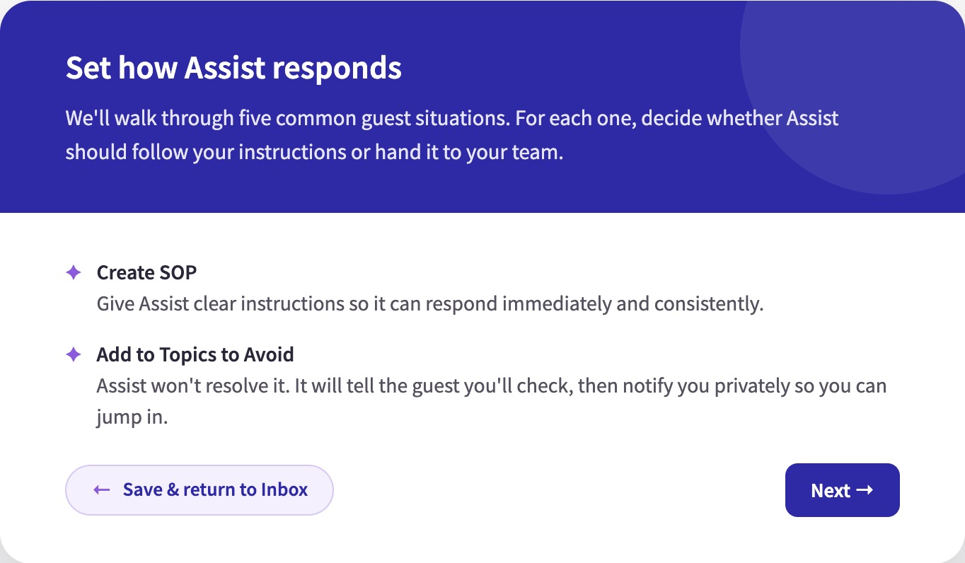Set how Assist responds